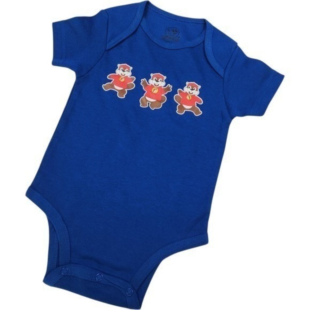 Buc-ees Blue 12M Short Sleeve Baby‎ One Piece Snap Bodysuit Graphic